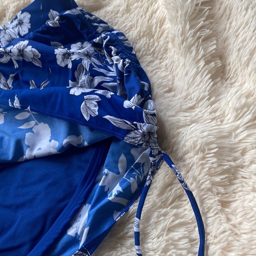 Lane Bryant Cacique SWIM skirt panties shorts 28 blue - Picture 4 of 9